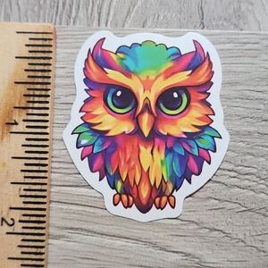 10/$10 Owl Sticker Bird Hoot Owlet Colorful Cartoon